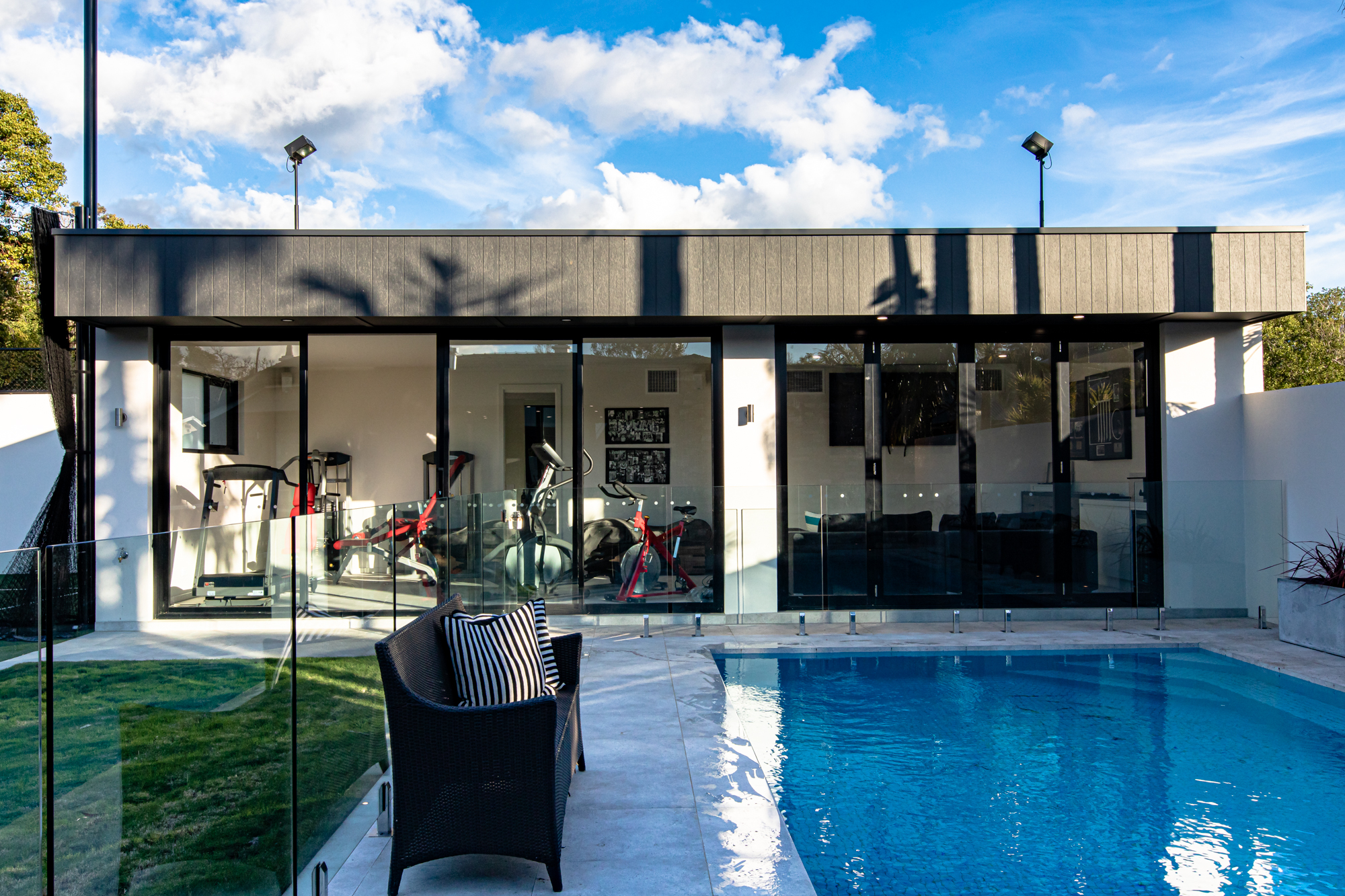 Custom home with pool and gym in Unley Park