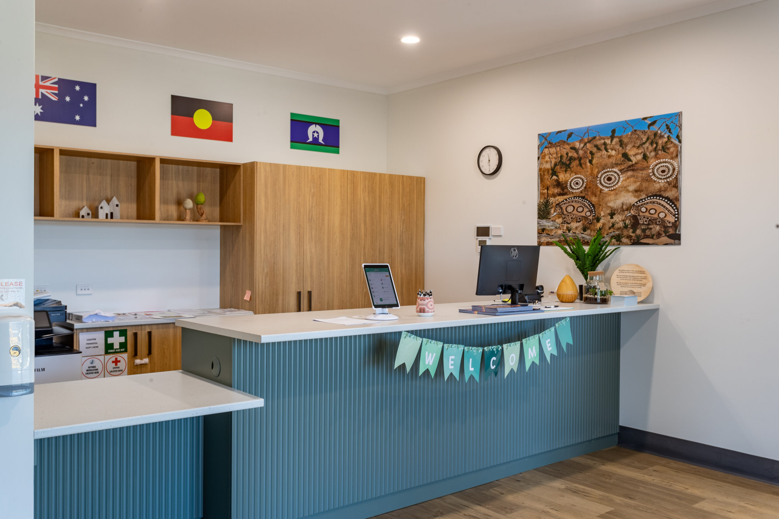 Reception and administration area at Parafield Airport Early Learning Centre