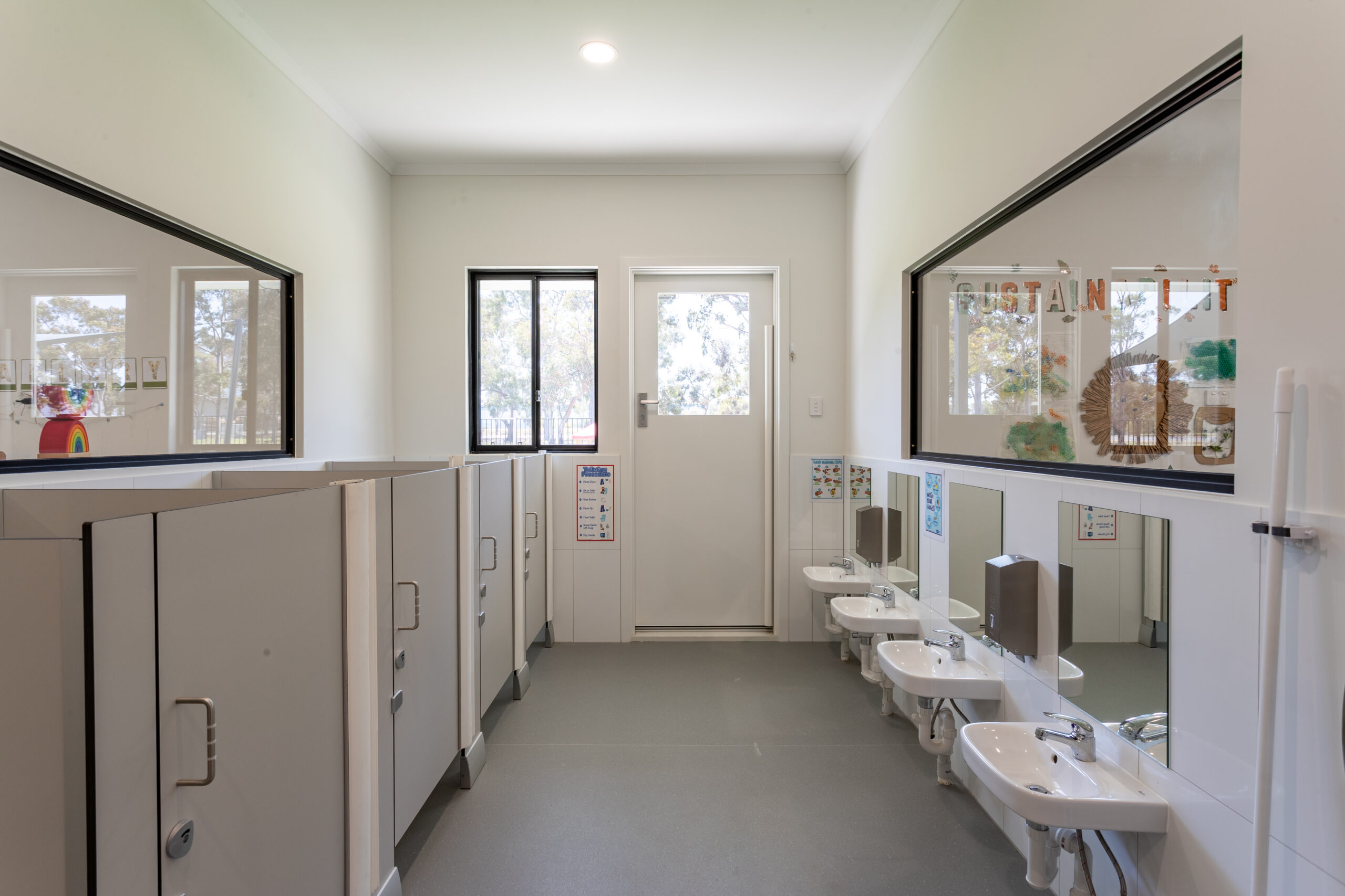 Child-friendly bathroom facilities at Parafield Airport Early Learning Centre