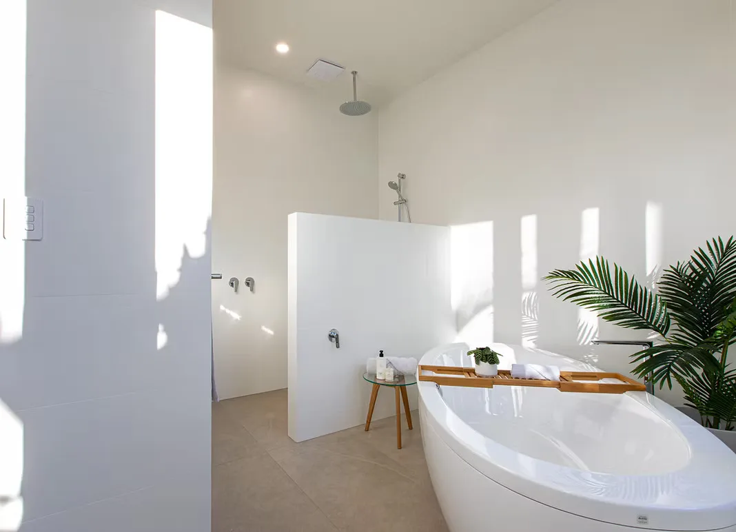 Newly-built bathroom completed by a professional home builder